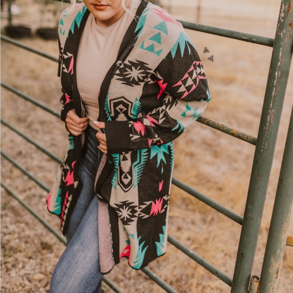 Aztec Patterned Women's Cardigan